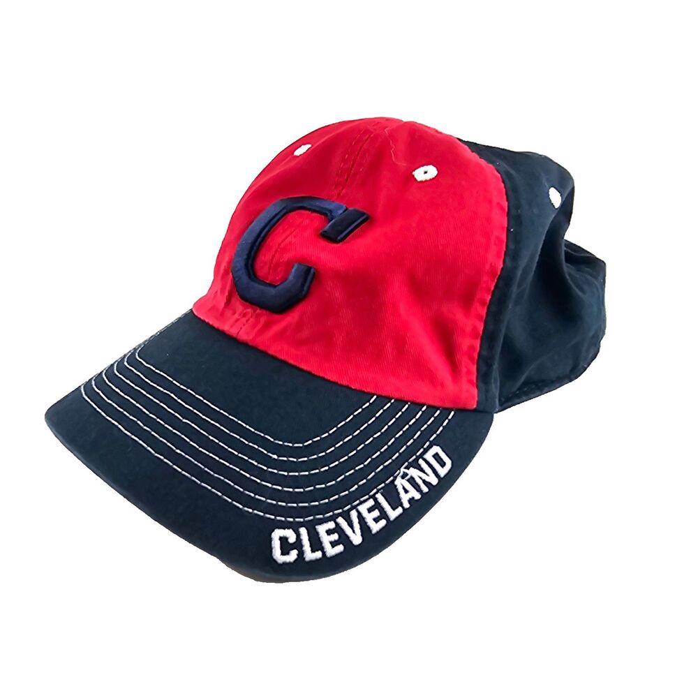 Cleveland Indians Hat Fan Favorite Red Navy C Logo Adjustable Baseball Cap MLB